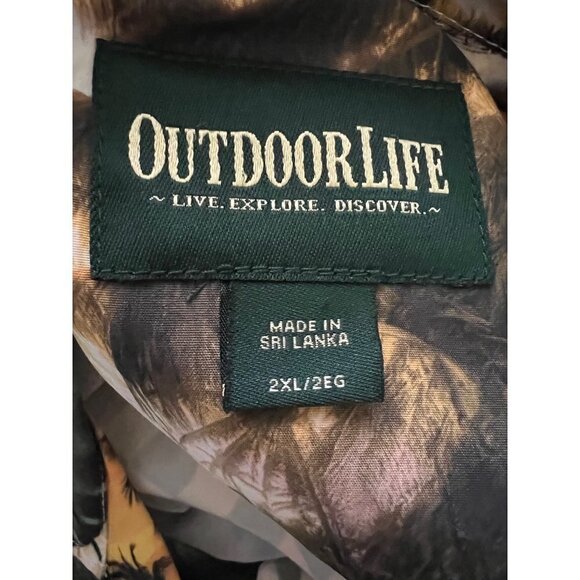 Outdoor Life Mens Hawaiian Aloha Button Front Shirt 2XL Pocket Nautical Fishing - Picture 5 of 7